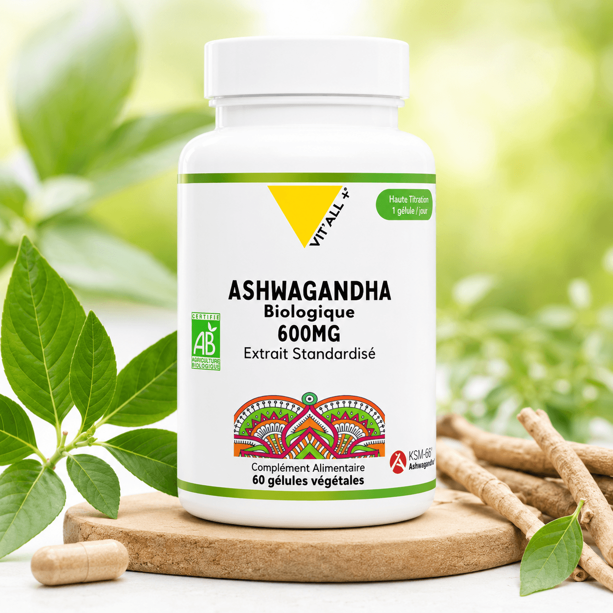 Ashwagandha Bio KSM-66 600mg — Ô Naturel Maroc